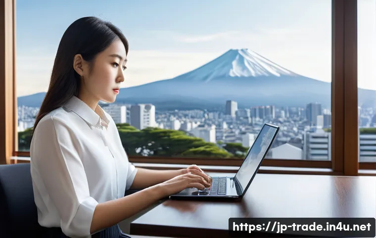 무역 클레임 대응 방법 - A modern Japanese office scene focused on international business communication: a young professional...